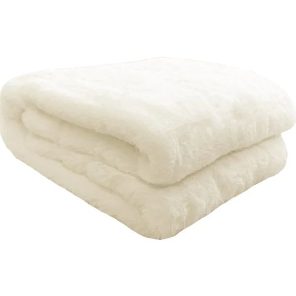 Agence K Faux Rabbit Fur Throw - Ivory* Throws
