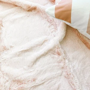 Agence K Faux Rabbit Fur Throw - Pink* Throws