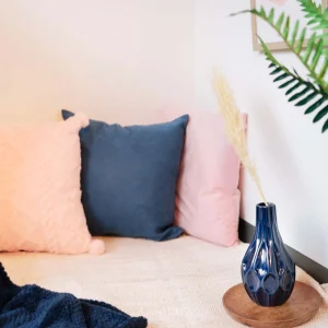 Agence K Faux Suede Cushion - Blue* Cushions