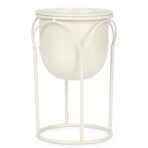 Attitudes Import Flowerpot On Stand - Cream* Vases & Pots