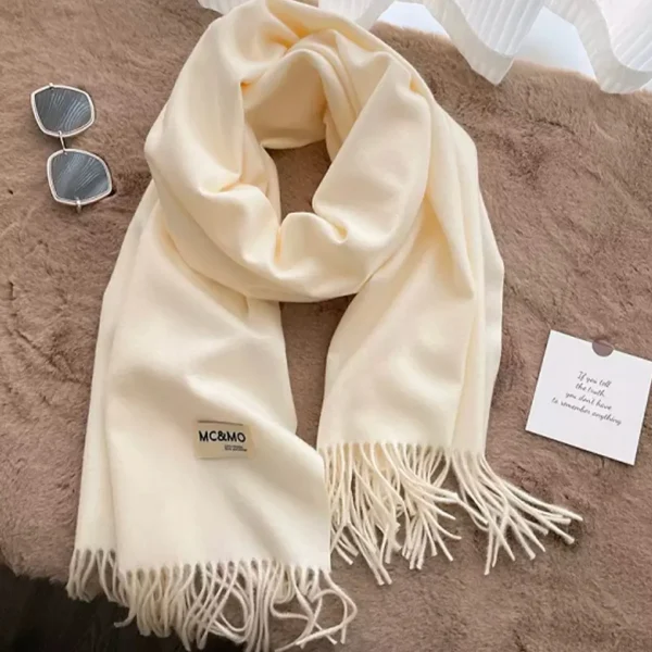 Pathz Fringe Scarf - Ivory* Scarves, Gloves & Hats
