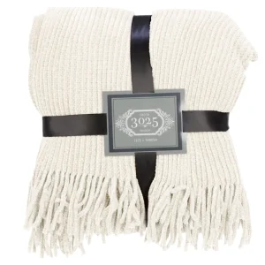 Attitudes Import Fringe Throw - Cream* Throws