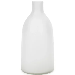 Attitudes Import 2 Frosted Glass Vase - White* Vases & Pots