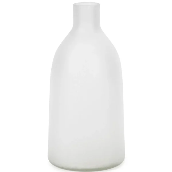 Attitudes Import 2 Frosted Glass Vase - White* Vases & Pots