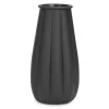 Attitudes Import Frosted Striated Vase - Black* Vases & Pots
