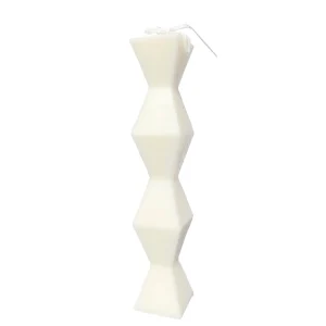 Nostalgia Import Geo Candle - White* Decorative Candles