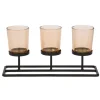 Attitudes Import Glass Candle Holder - Triple* Candle Holders