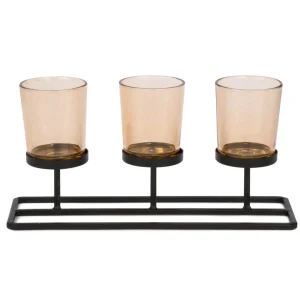 Attitudes Import Glass Candle Holder - Triple* Candle Holders