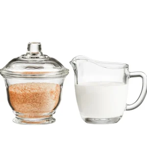 Safdie & Co Glass Creamer And Sugar Bowl* Dishware