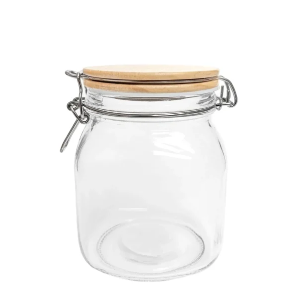 Safdie & Co Glass Jar With Wooden Lid* Conservation Accessories