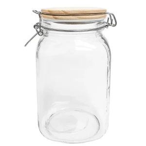 Safdie & Co Glass Jar With Wooden Lid* Conservation Accessories