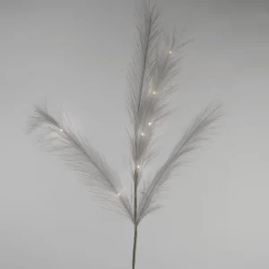 Attitudes Import Grey Feathers Stem - Illuminated* Dried Stems & Flowers