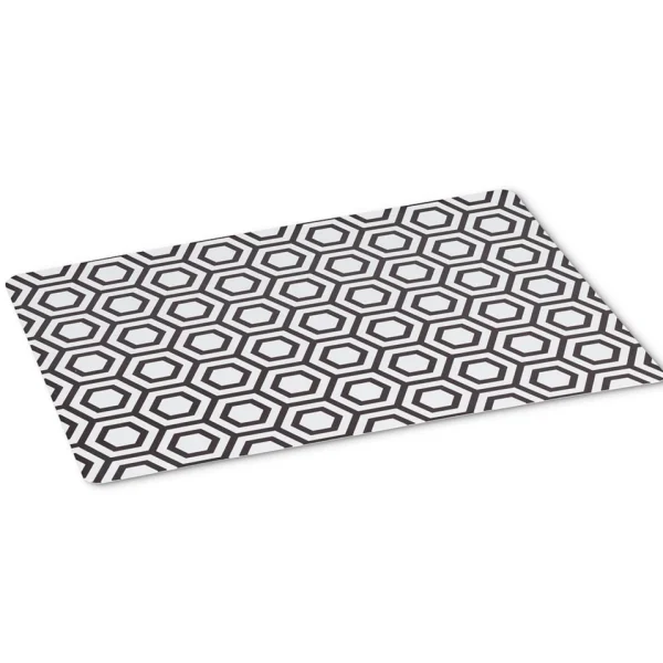 Abbott Hexagon And Round Placemat - Black And White* Tablecloths, Placemats & Napkins