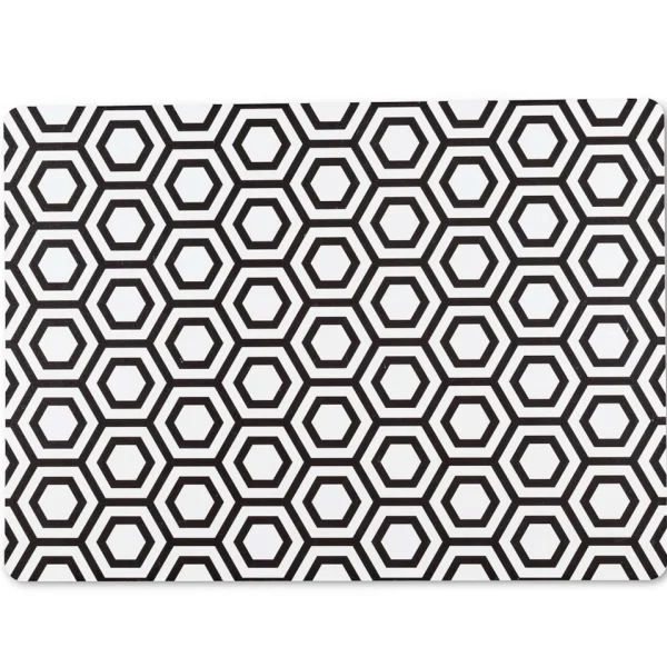 Abbott Hexagon And Round Placemat - Black And White* Tablecloths, Placemats & Napkins