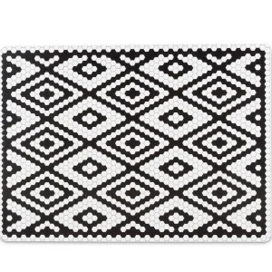 Abbott Hexagon Placemat - Black And White* Tablecloths, Placemats & Napkins