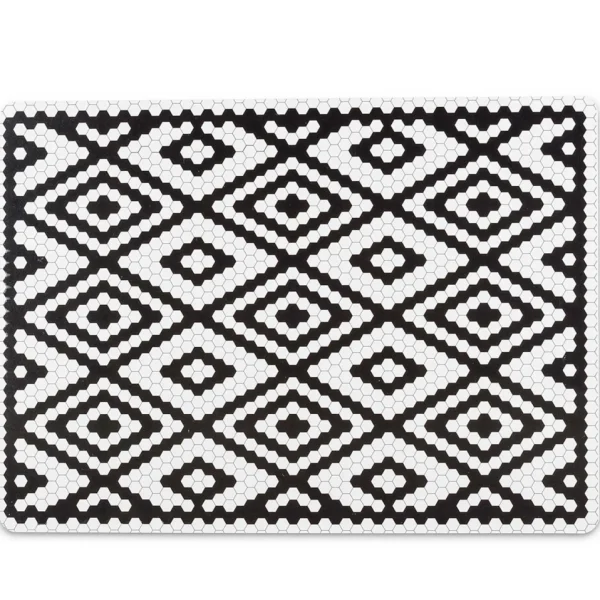 Abbott Hexagon Placemat - Black And White* Tablecloths, Placemats & Napkins