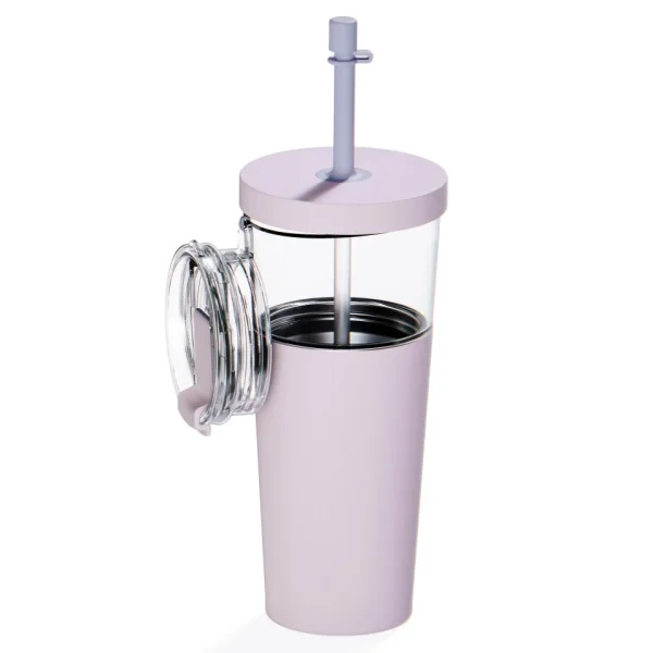 Adnart 2 In 1 Insulated Bottle - Light Pink* Traveling Mugs