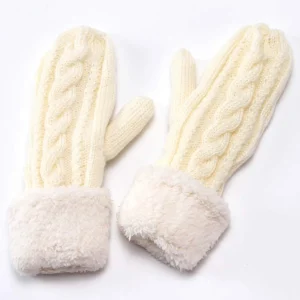 Pathz Knit Mittens - Ivory* Scarves, Gloves & Hats