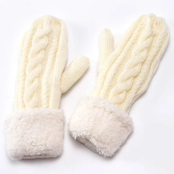 Pathz Knit Mittens - Ivory* Scarves, Gloves & Hats