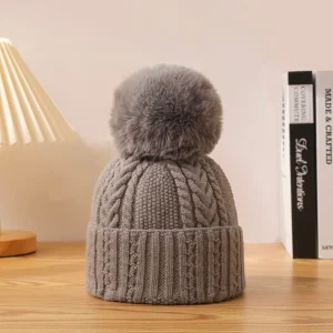 Pathz Knit Toque With Pompon - Grey* Scarves, Gloves & Hats