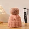 Pathz Knit Toque With Pompon - Pink* Scarves, Gloves & Hats