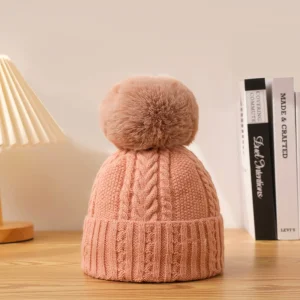 Pathz Knit Toque With Pompon - Pink* Scarves, Gloves & Hats