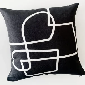 Les textiles Patlin Kozy Cushion - Abstract Black* Cushions