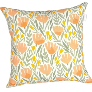 Les textiles Patlin Kozy Cushion - Cantaloupe Flowers* Cushions