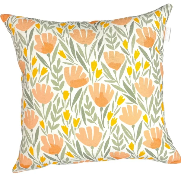 Les textiles Patlin Kozy Cushion - Cantaloupe Flowers* Cushions