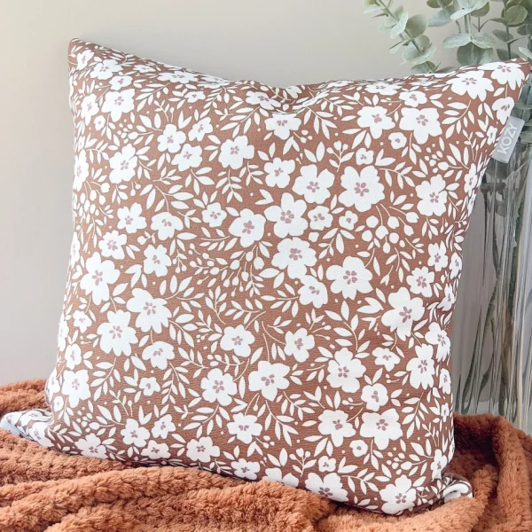 Kozy X Patelin Kozy Floral Cushion - Tobacco* Cushions