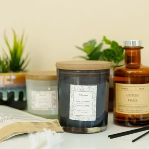 Attitudes Import Large Glass Candle - Amber Vanilla* Scented Candles