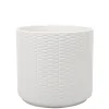 CTG Brands Lined Pattern Vase - White* Vases & Pots