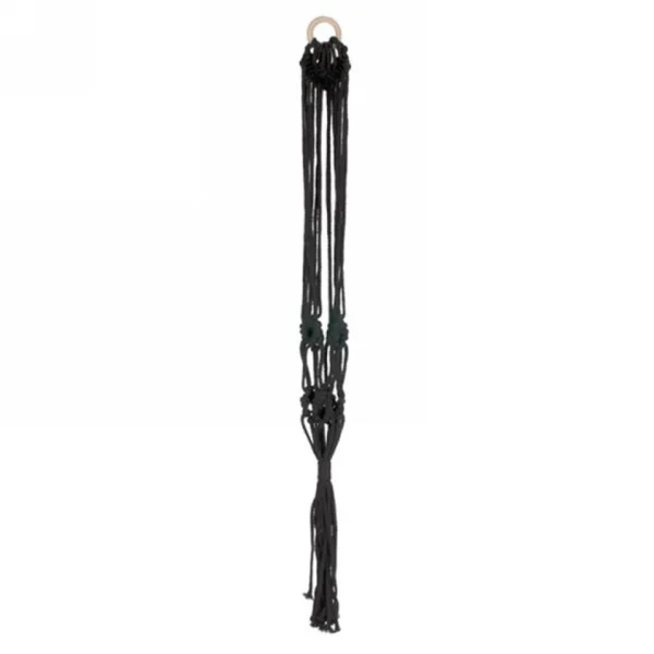 Attitudes Import Macrame For Hanging Planter - Black* Planters