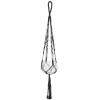 Attitudes Import Macrame Planter With Glass Pot - Black* Planters