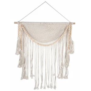 Attitudes Import Macrame With Beads - Natural* Plates & Wall Frames