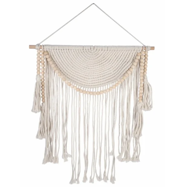 Attitudes Import Macrame With Beads - Natural* Plates & Wall Frames