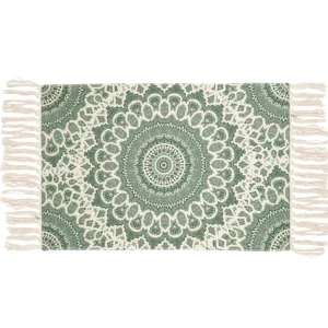 Attitudes Import 2 Mandala Rug With Fringes - Green* Rugs