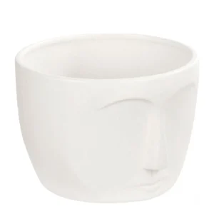 CTG Brands Mat White Pot - Face* Vases & Pots