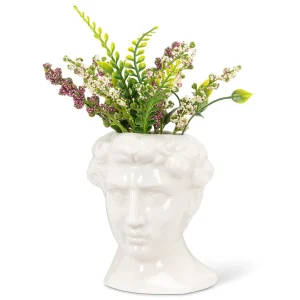 Abbott Men's Roman Face Pot - White* Vases & Pots
