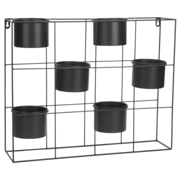 Attitudes Import 2 Metal Wall Rack With 6 Pots* Planters