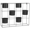 Attitudes Import 2 Metal Wall Rack With 6 Pots* Wall Planters