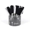 Danesco Mini Silicone Spatula - Black & White* Preparation & Cooking