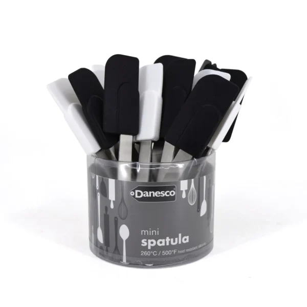 Danesco Mini Silicone Spatula - Black & White* Preparation & Cooking