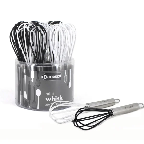 Danesco Mini Silicone Whip - Black & White* Preparation & Cooking