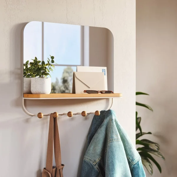 Umbra Mirror With Hooks - Estique* Mirrors