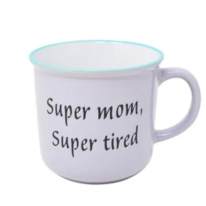 Nostalgia Import Mug - Super Mom, Super Tired* Mugs With Text