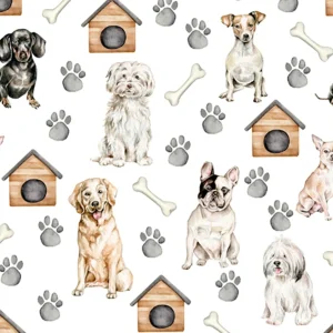 Attitudes Import Napkins - Dogs Prints* Tablecloths, Placemats & Napkins