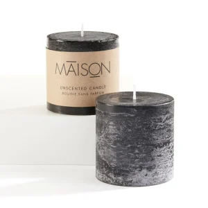 Gift Craft Pillar 3X3 - Black* Decorative Candles