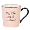 Attitudes Import Pink Mug - Ma Fille* Mugs With Text