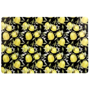 Attitudes Import 2 Placemat - Black With Lemon* Tablecloths, Placemats & Napkins
